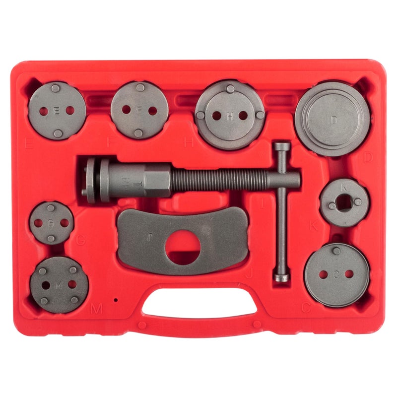 OEMTOOLS 27111 Disc Brake Tool Set  Front and Rear Brake Piston Tool  11 Adapters Included for Use with Most Cars  Forces or Rotates Pistons into Calipers - Image 1